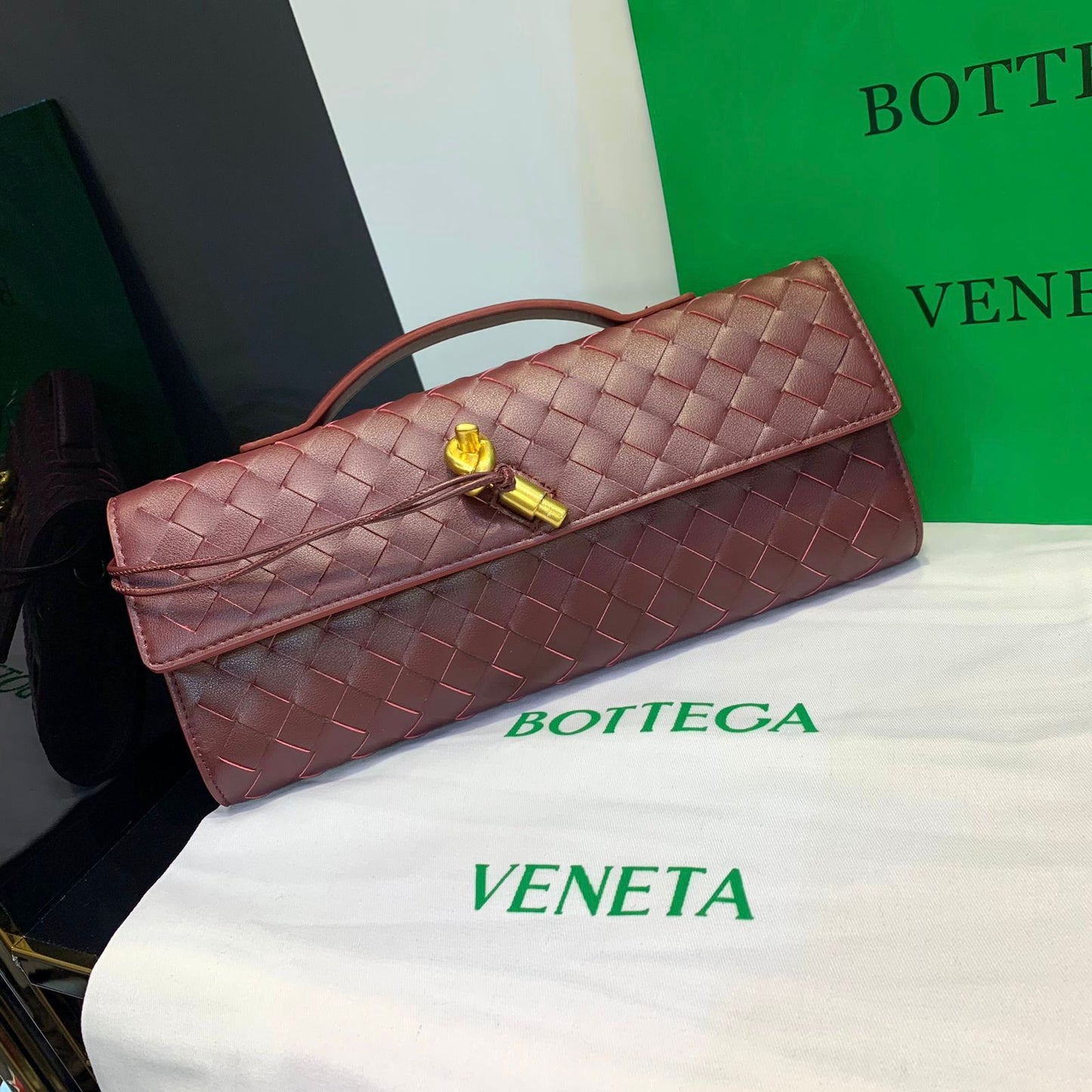 Long Woven Leather Clutch Bag – Serilea Esme