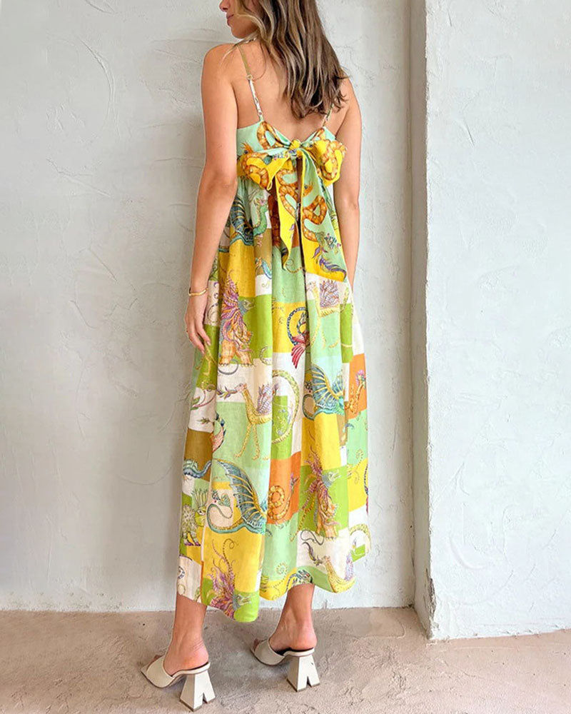 Women's Summer Vacation Print Dress