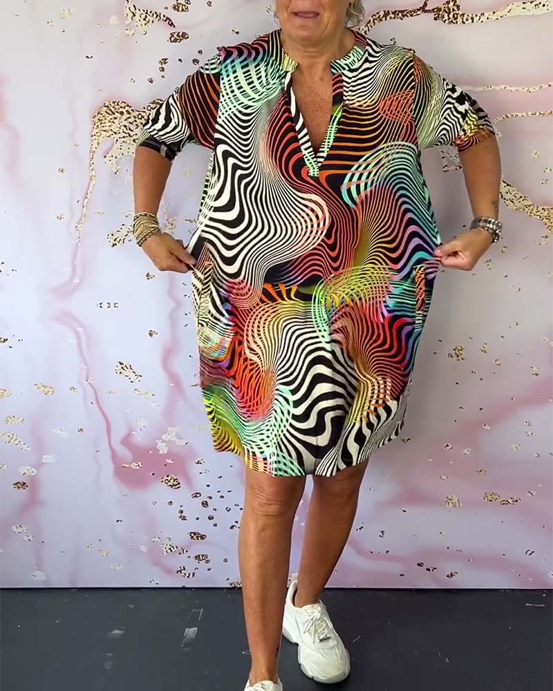 Colourful printed dress