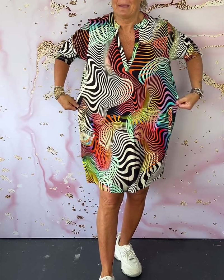Colourful printed dress