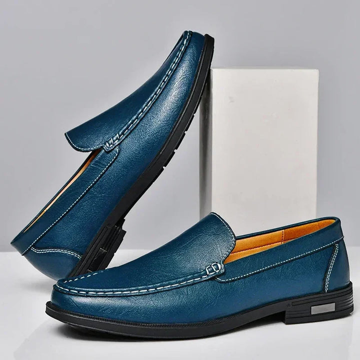 XANDER - GLIMMER LEATHER LOAFERS