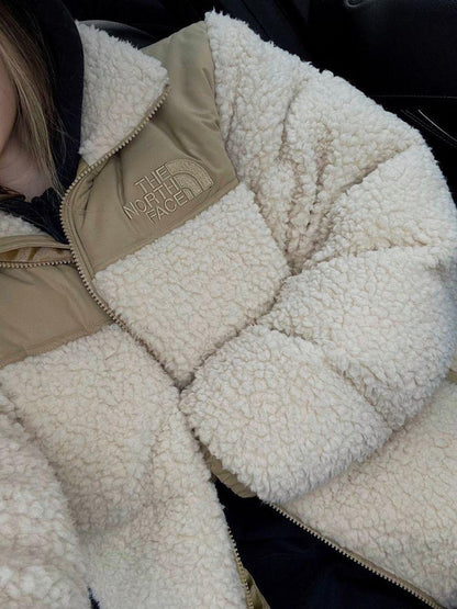 Unisex TNF Sherpa Jacket – Cozy Winter Fleece for Everyday Warmth & Style