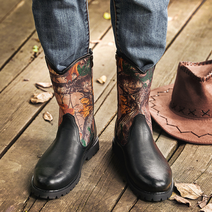 Palermo Camo Leather Boots