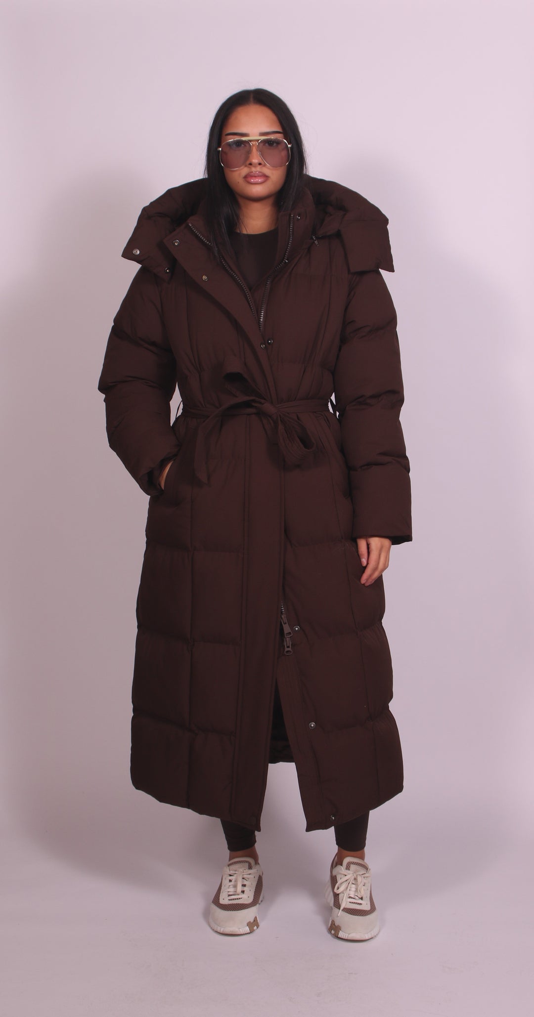 Hooded Puffer Longline Coat