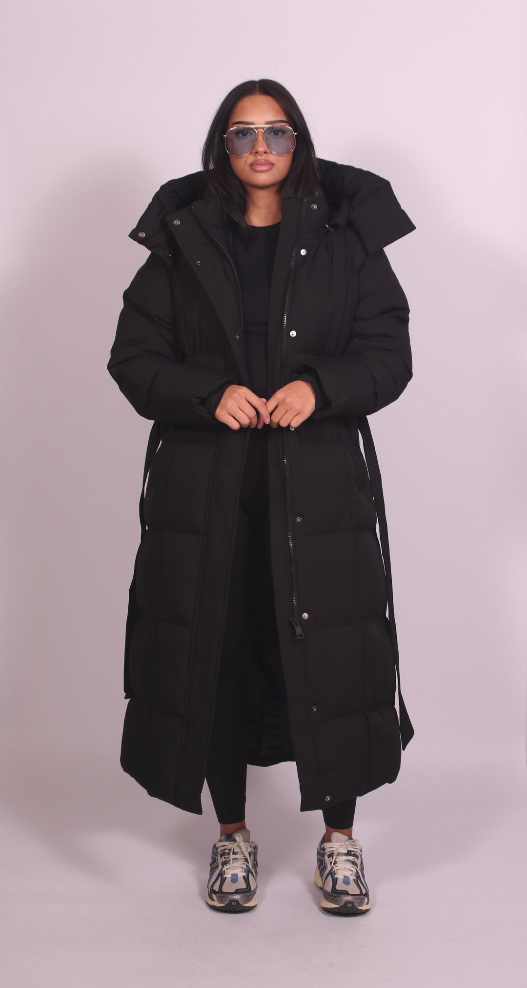 Hooded Puffer Longline Coat