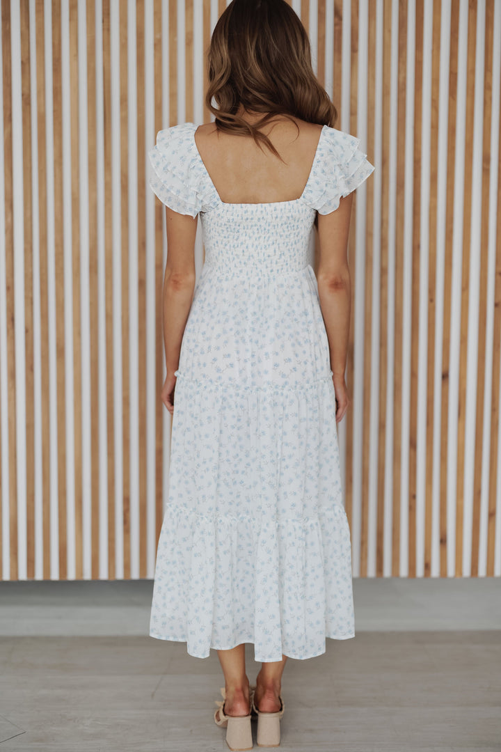 Kaia Dress - Dusty Blue