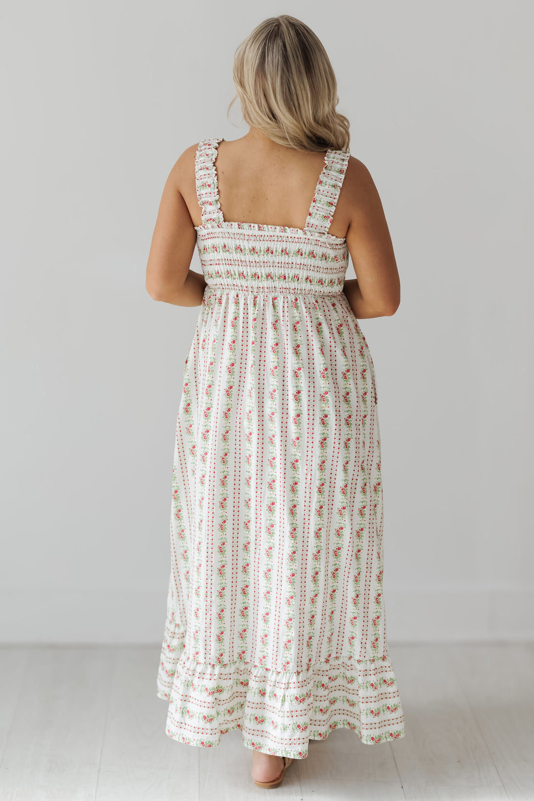 Haley Dress - Red/Off White - FINAL SALE