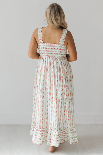 Haley Dress - Red/Off White - FINAL SALE
