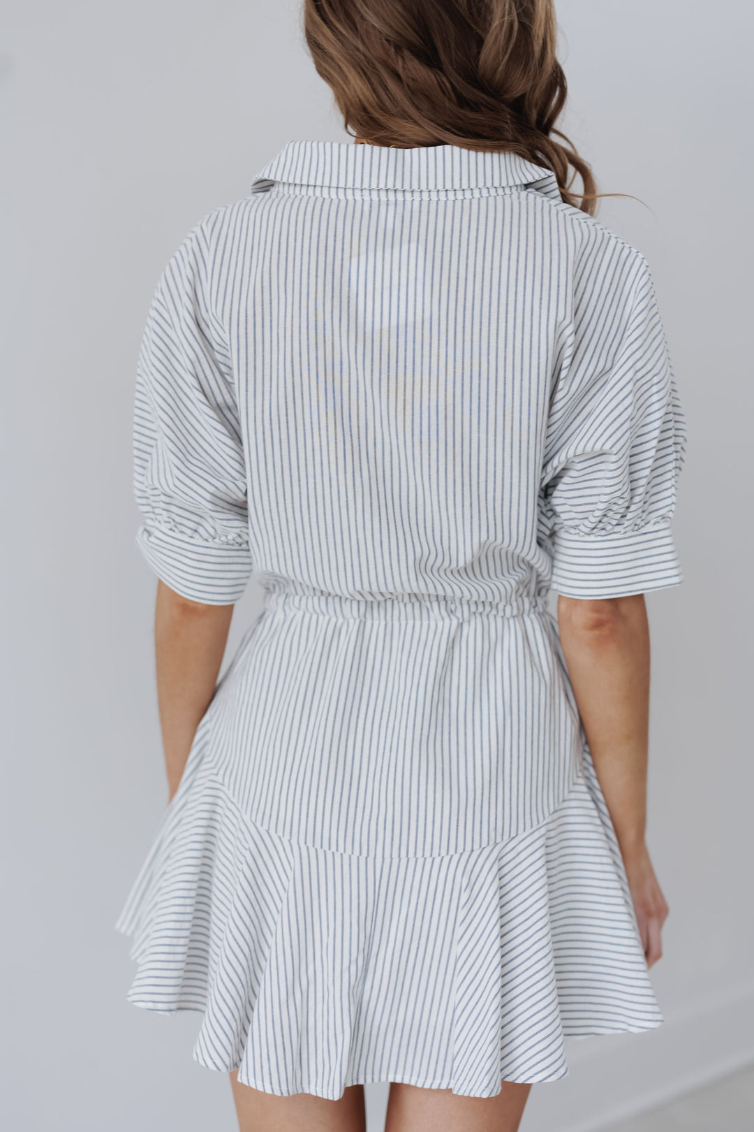 Bakersfield Shirt Dress - Navy Stripe