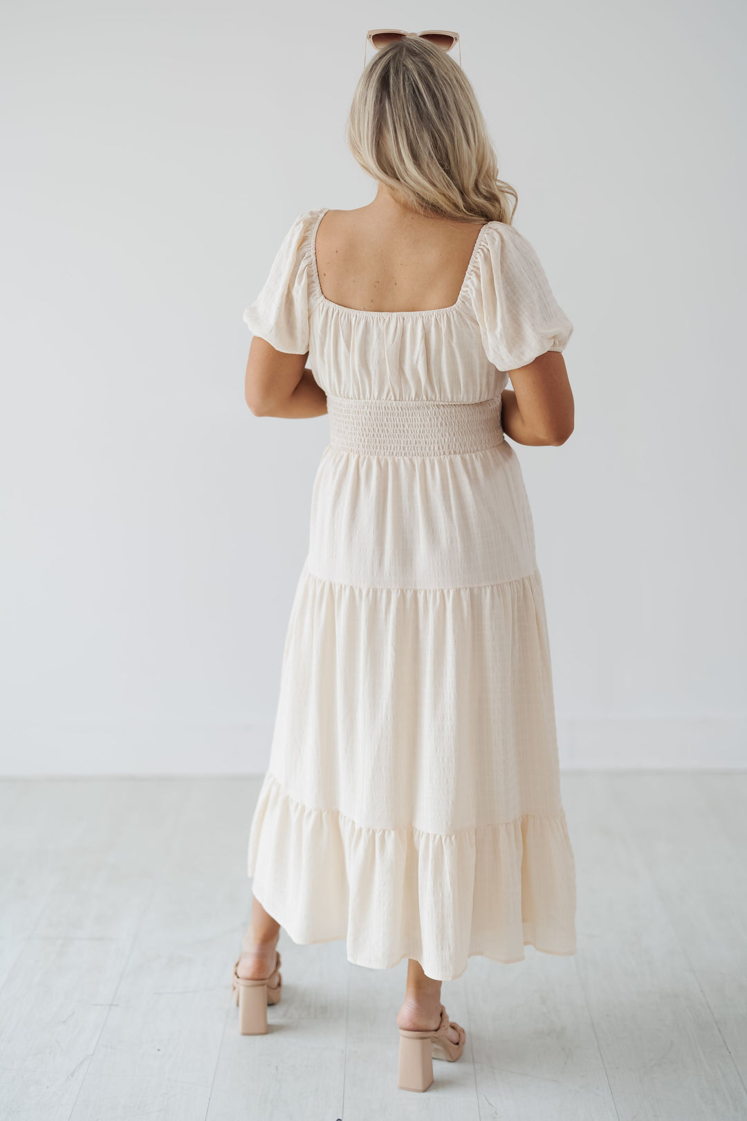 Mariah Midi Dress - Cream