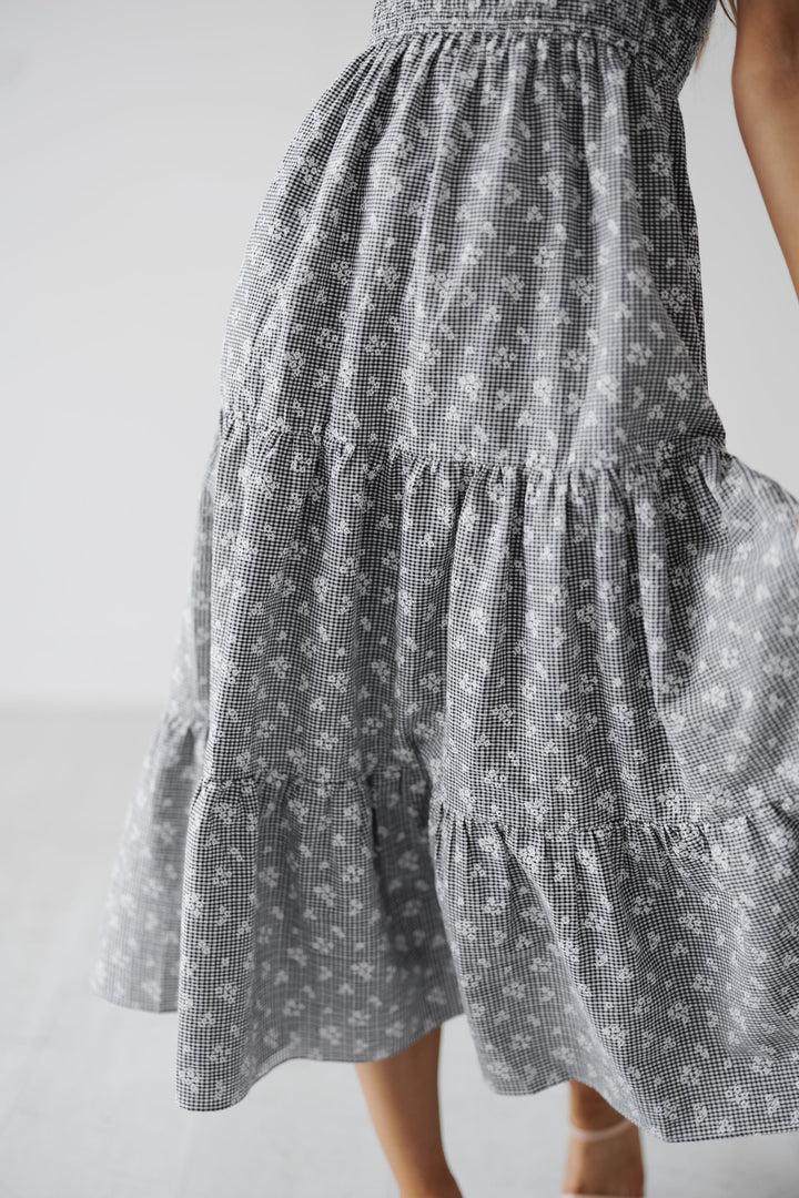 Ainsley Dress - Black/White