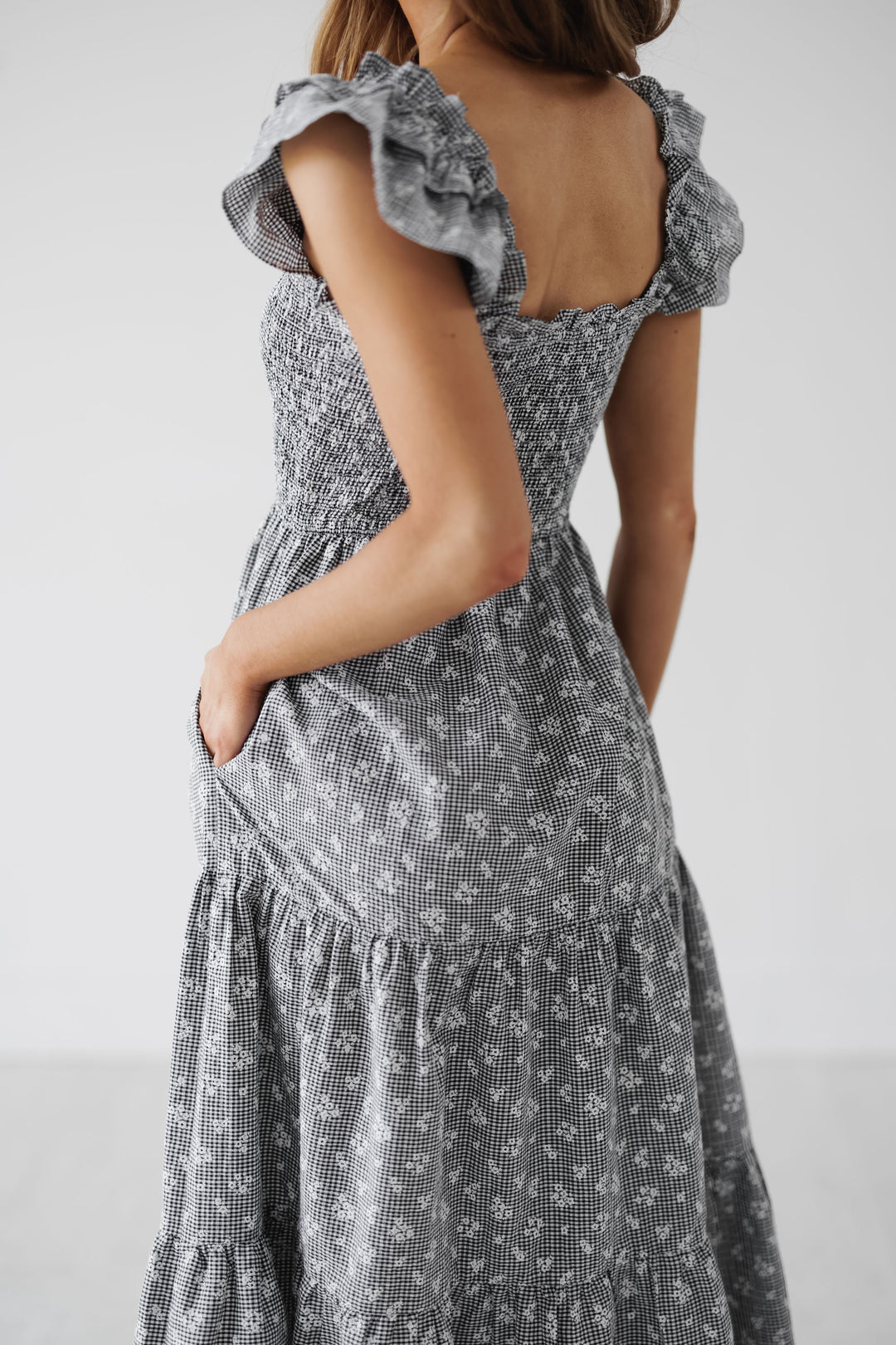 Ainsley Dress - Black/White