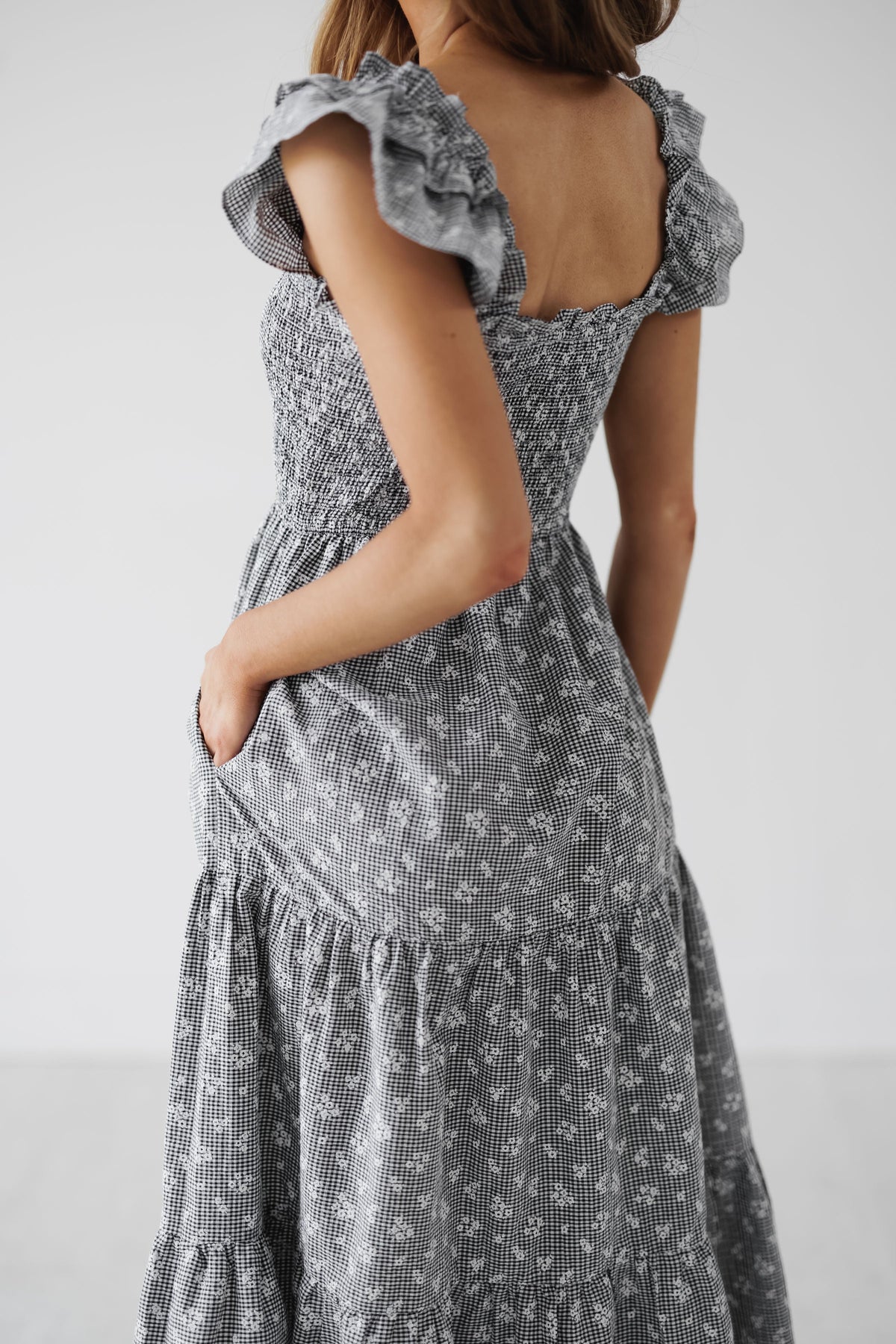 Ainsley Dress - Black/White