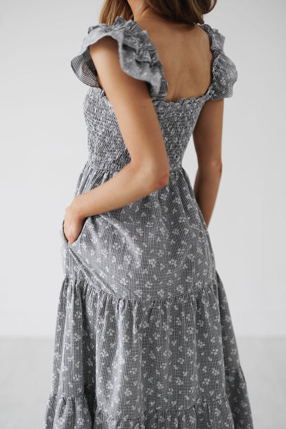 Ainsley Dress - Black/White