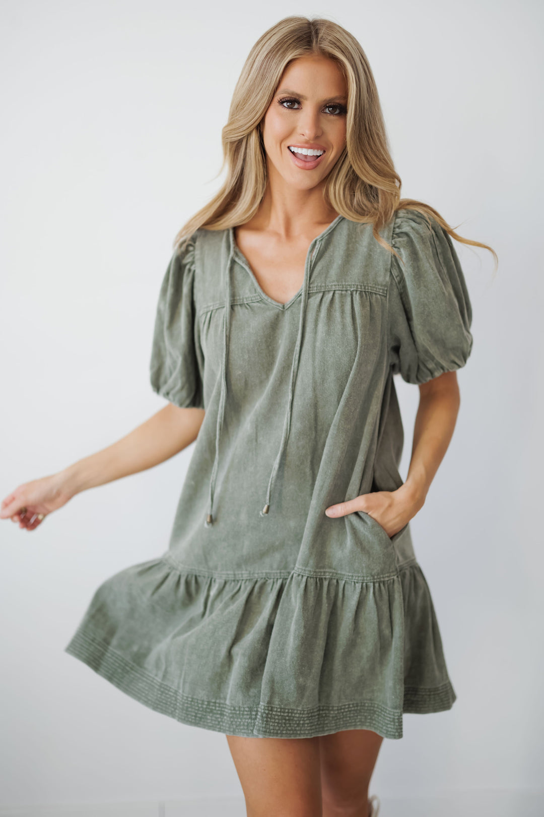 Riley Dress - Olive