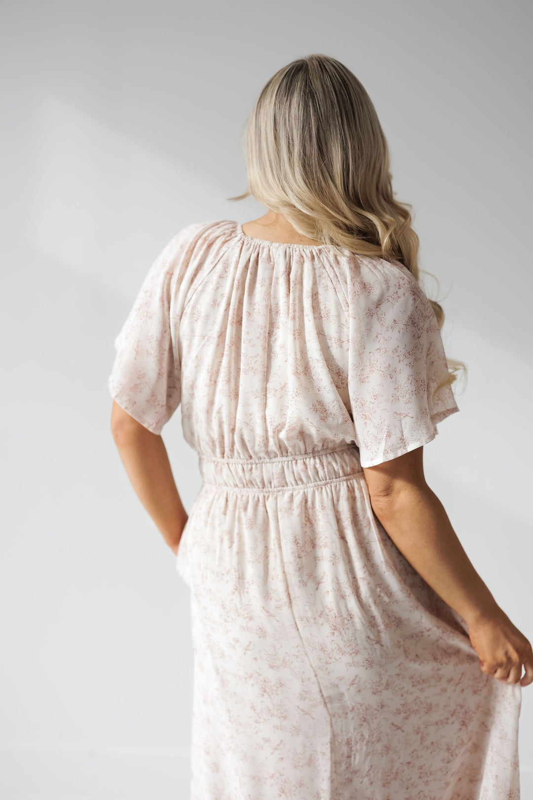 Sophia Dress - Mauve/Cream - FINAL SALE