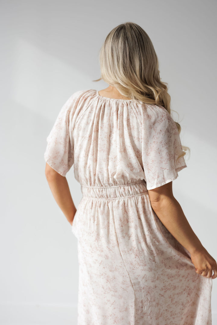 Sophia Dress - Mauve/Cream - FINAL SALE