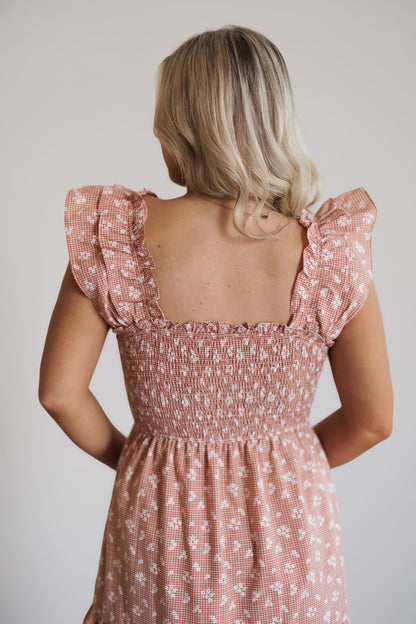 Ainsley Dress - Rust/Natural