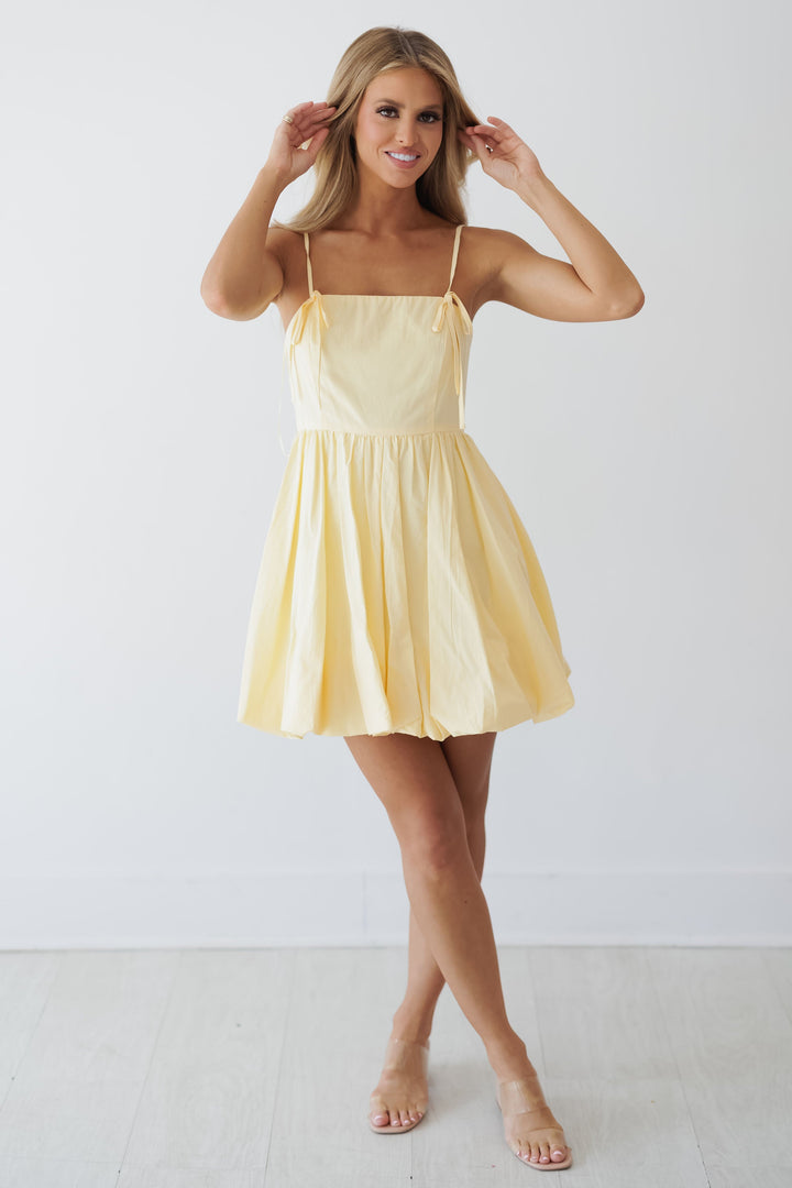 Kenley Mini Dress - Butter Yellow