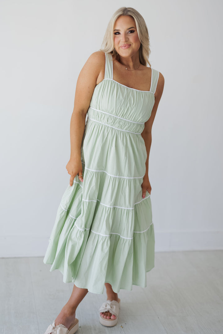 Caroline Dress - Sage