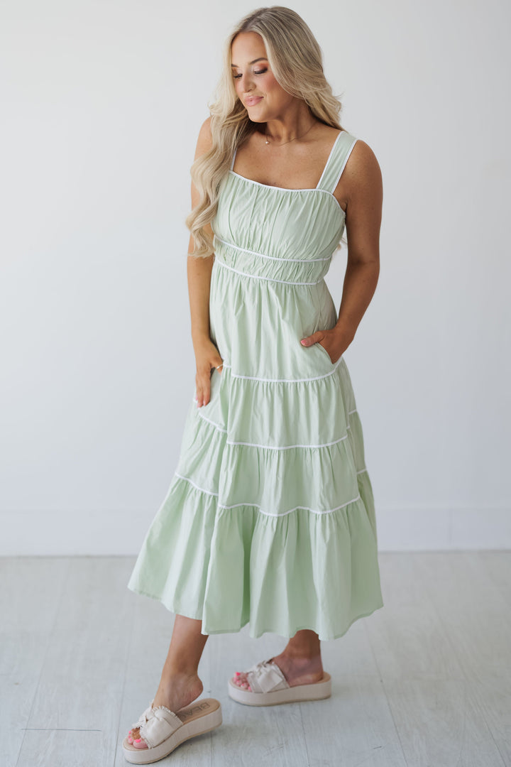 Caroline Dress - Sage