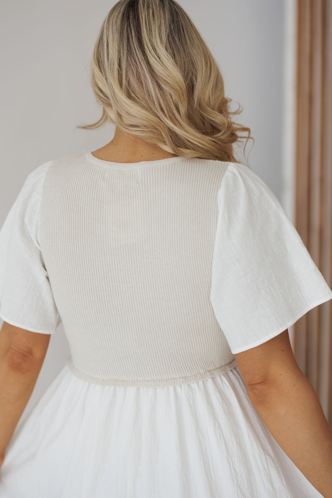 Carmen Dress - Oatmeal/Off White - FINAL SALE