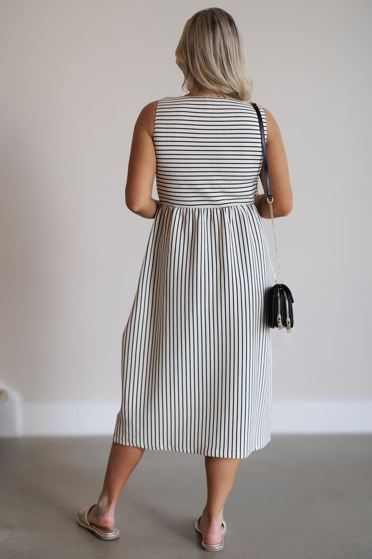 Brynlee Dress - Black/Cream