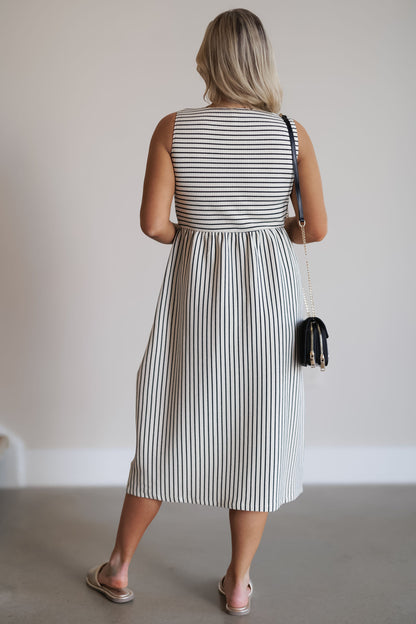 Brynlee Dress - Black/Cream