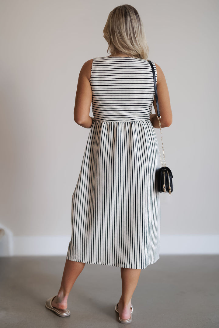 Brynlee Dress - Black/Cream