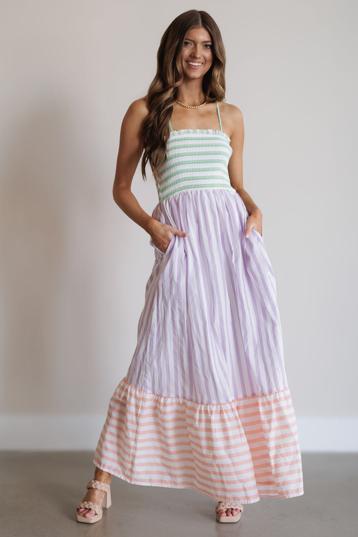 Sherbet Maxi Dress - Lavender Multi