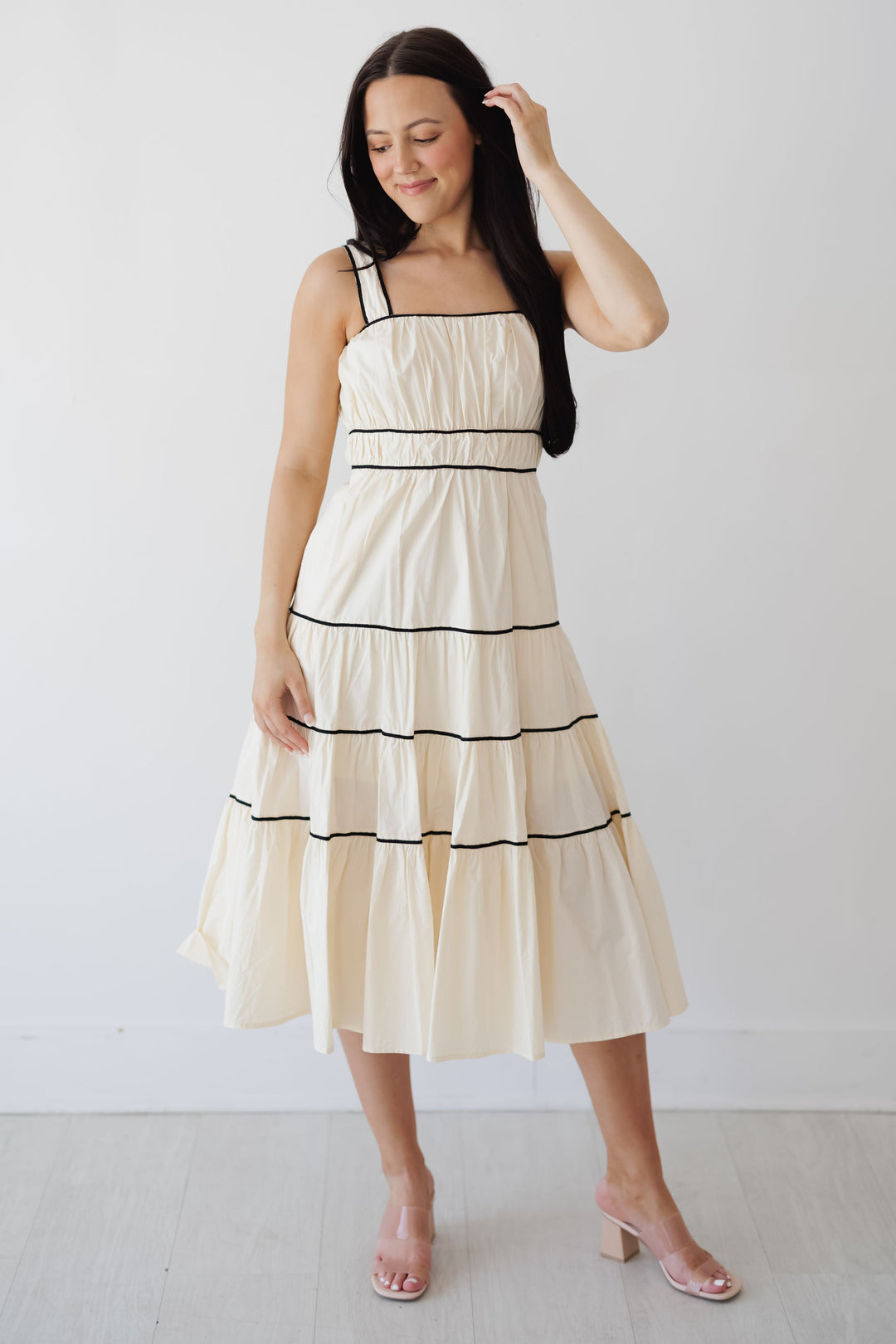 Caroline Dress - Eggshell
