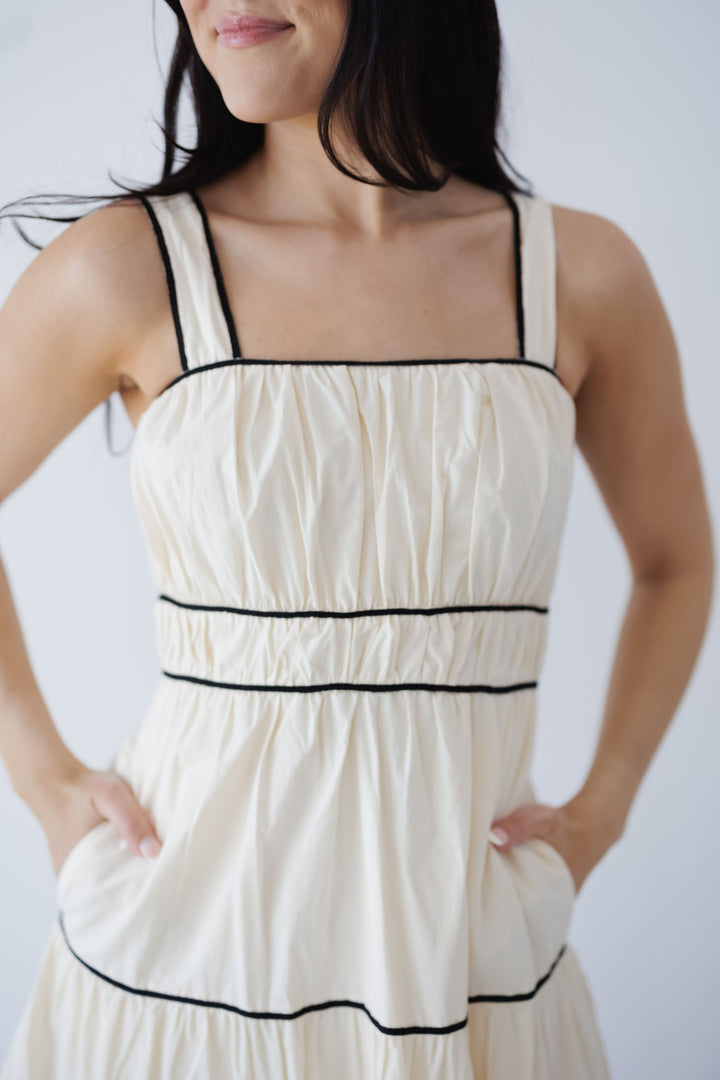 Caroline Dress - Eggshell