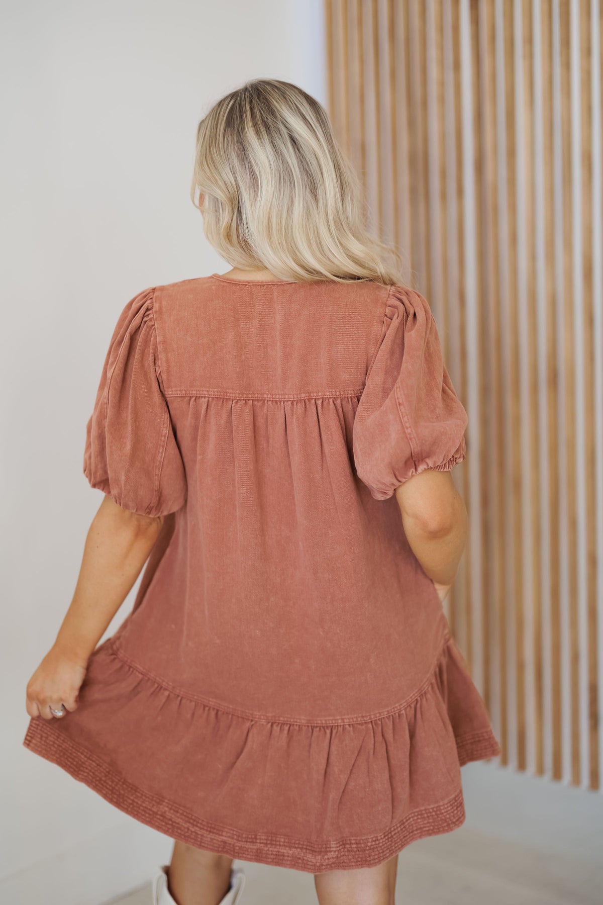 Riley Dress - Rust - FINAL SALE