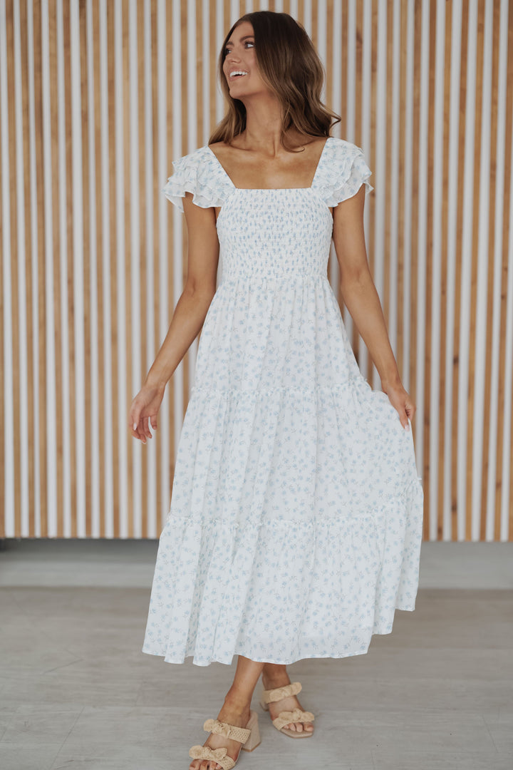 Kaia Dress - Dusty Blue