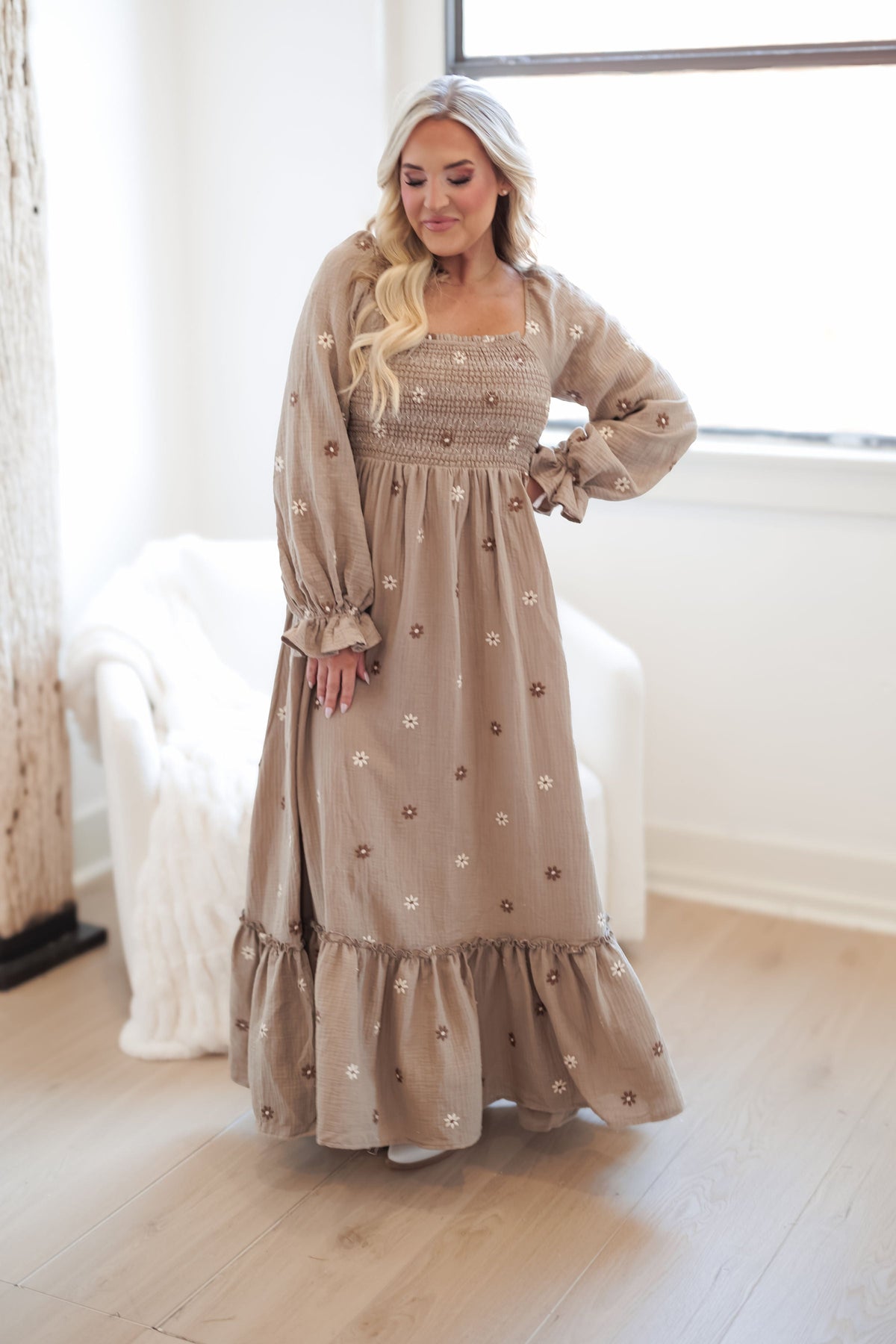 Brooke Dress - Grey Taupe - FINAL SALE