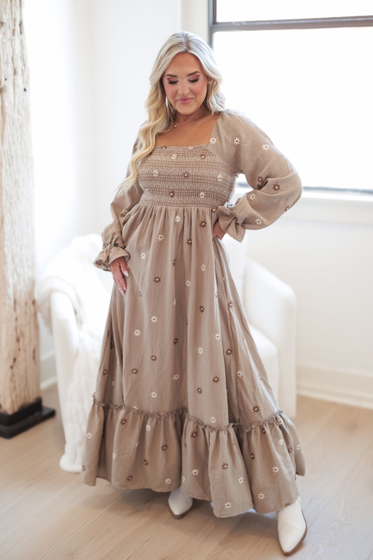 Brooke Dress - Grey Taupe - FINAL SALE