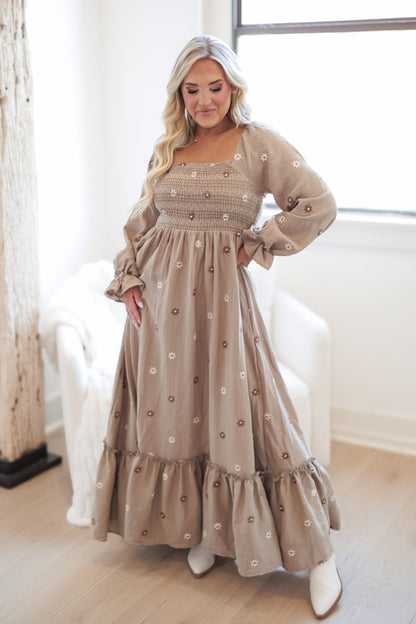 Brooke Dress - Grey Taupe - FINAL SALE