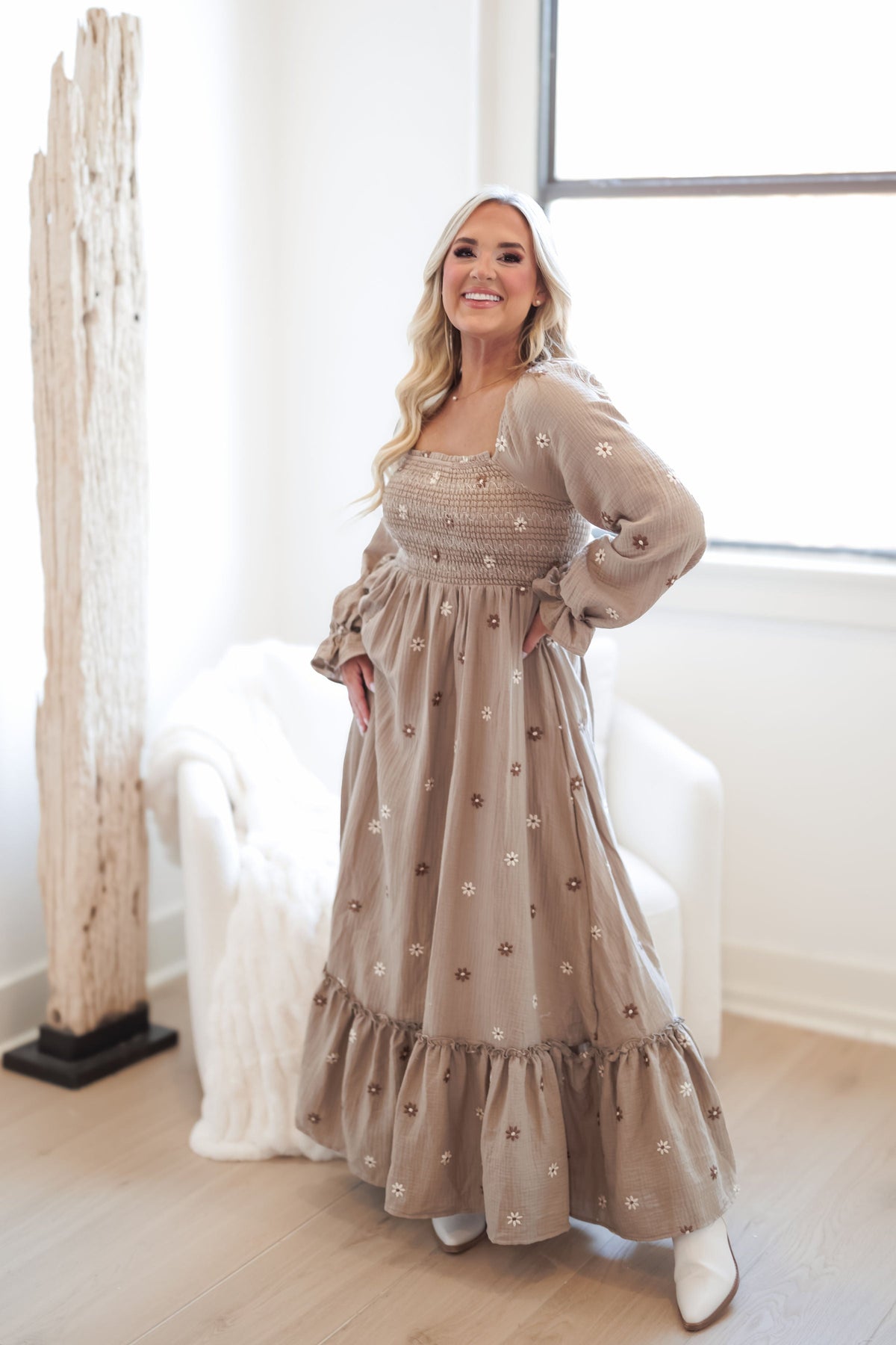 Brooke Dress - Grey Taupe - FINAL SALE