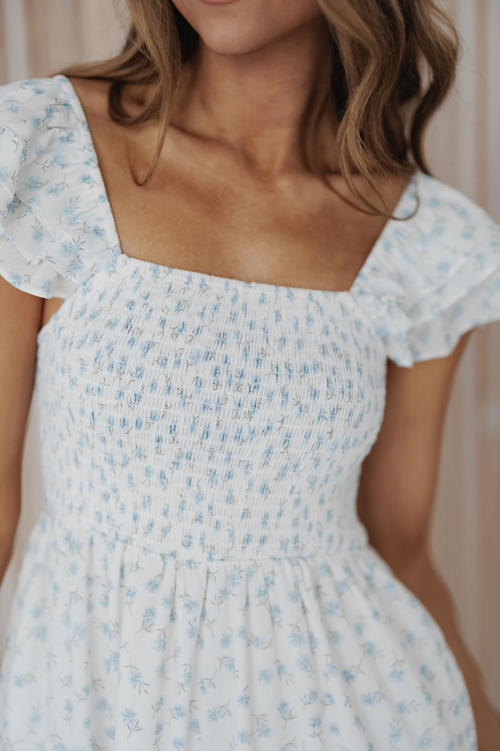 Kaia Dress - Dusty Blue