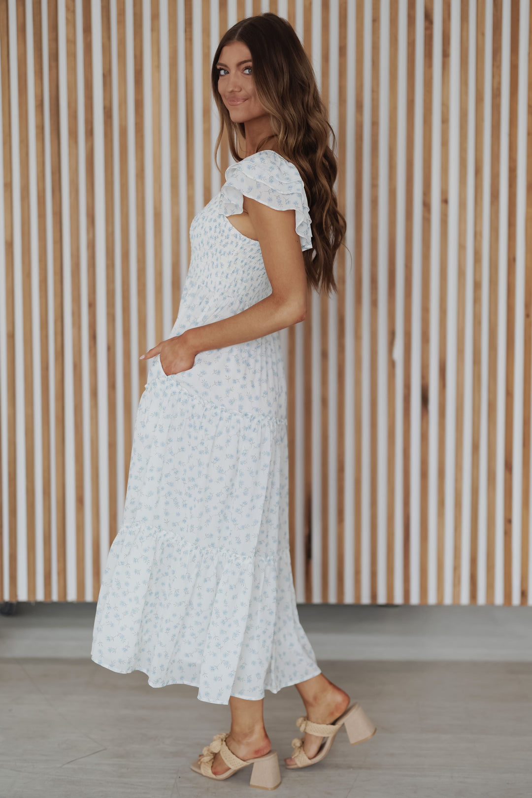 Kaia Dress - Dusty Blue