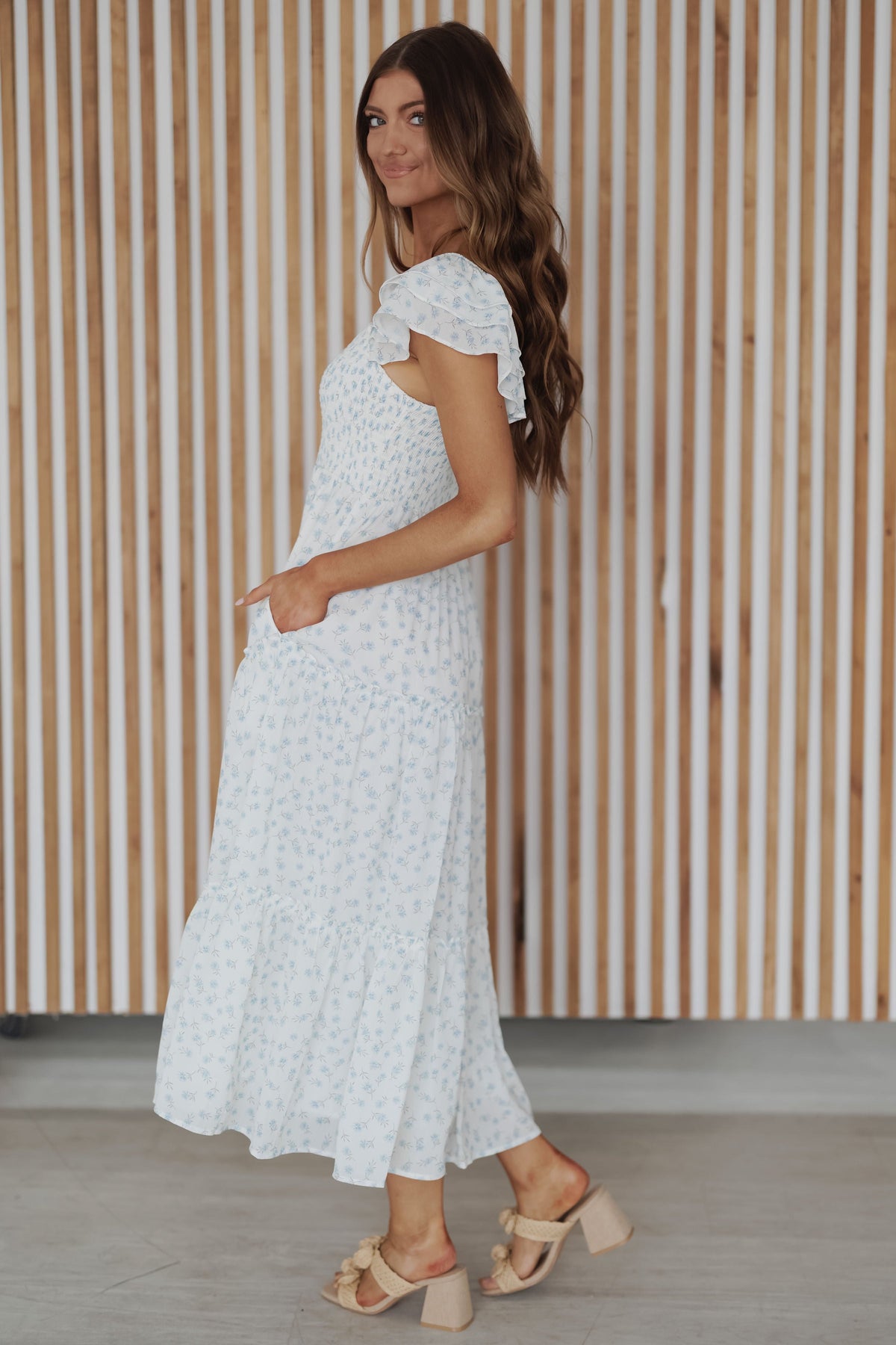 Kaia Dress - Dusty Blue