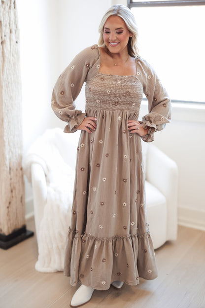Brooke Dress - Grey Taupe - FINAL SALE