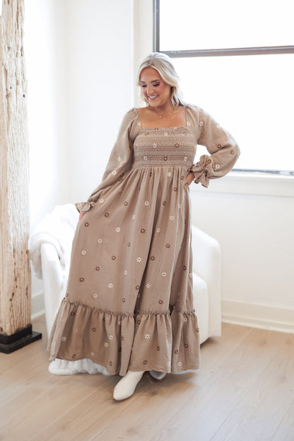 Brooke Dress - Grey Taupe - FINAL SALE