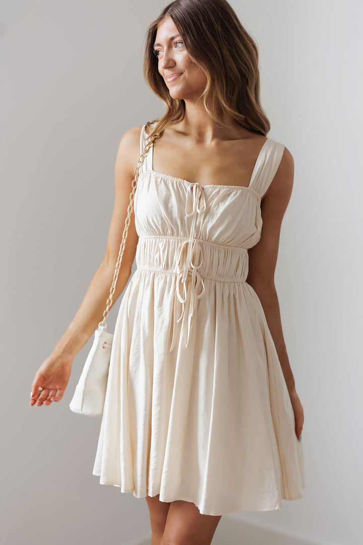 Kelly Mini Dress - Light Khaki