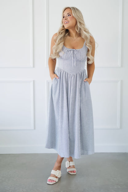 Lainey Dress - Navy