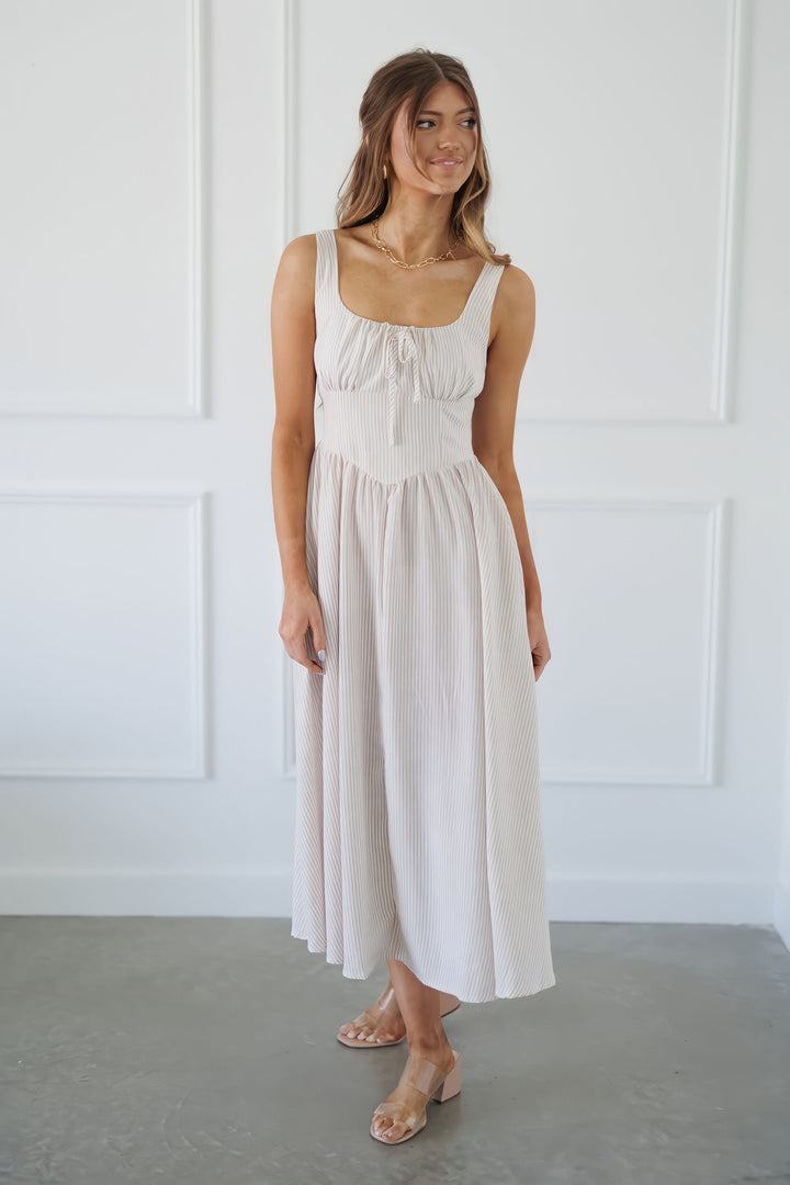 Lainey Dress - Light Taupe