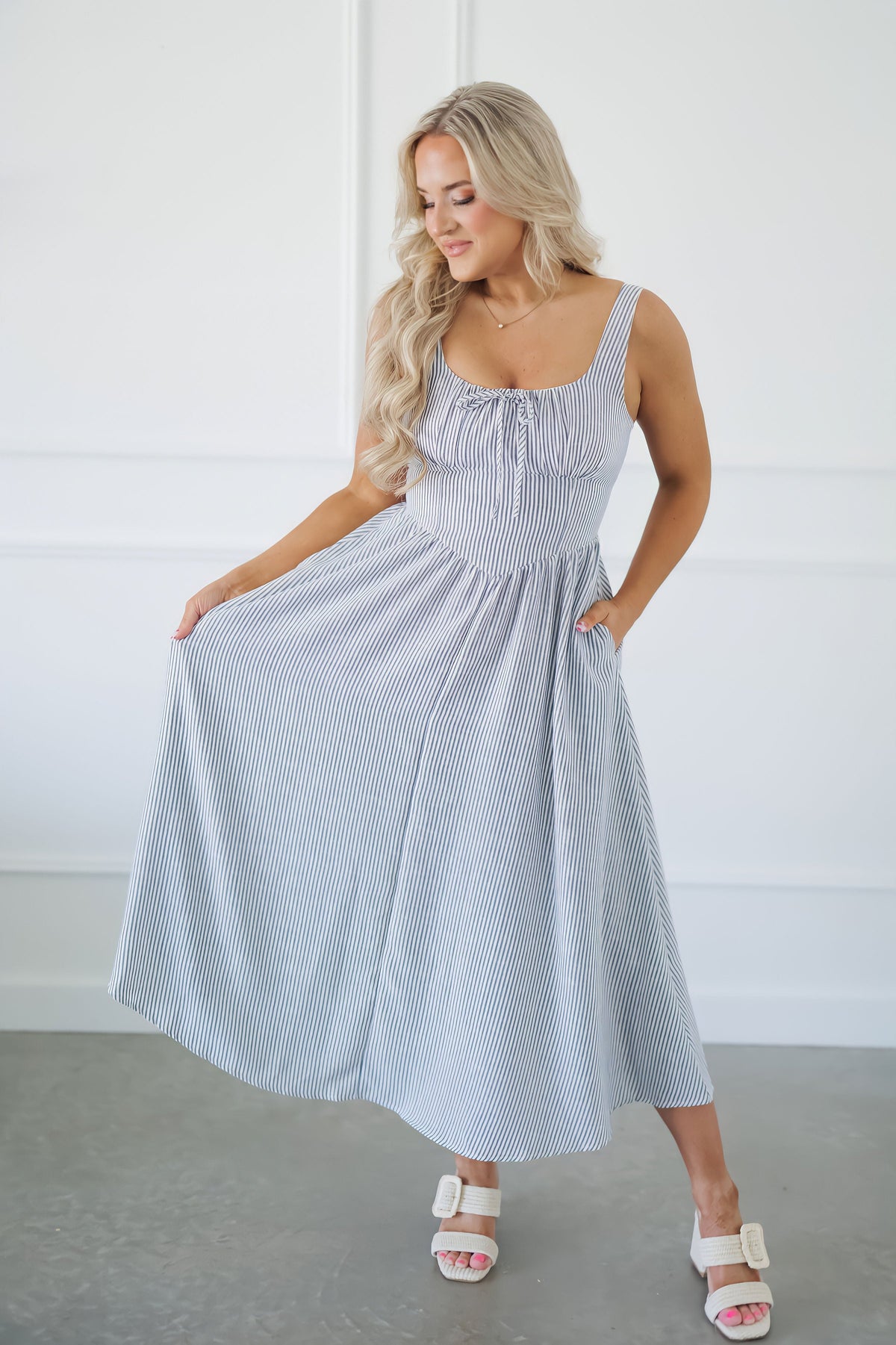 Lainey Dress - Navy