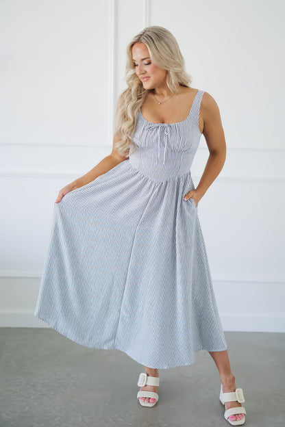 Lainey Dress - Navy