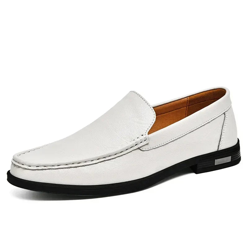 XANDER - GLIMMER LEATHER LOAFERS