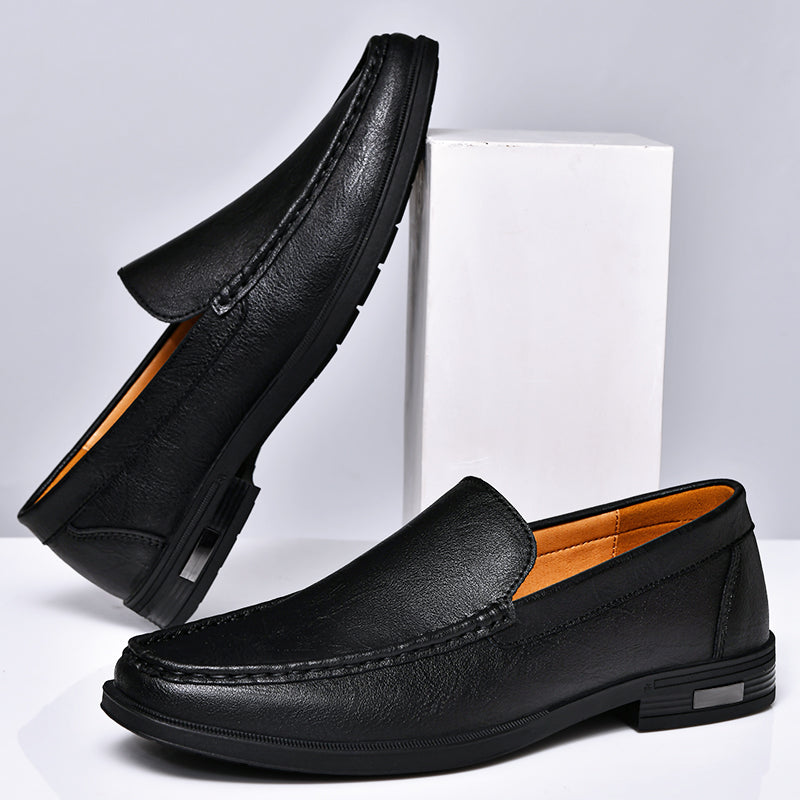 XANDER - GLIMMER LEATHER LOAFERS